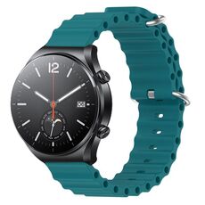 Per Xiaomi MI Watch S1 22mm Cinturino in silicone a tinta unita stile oceano (verde)