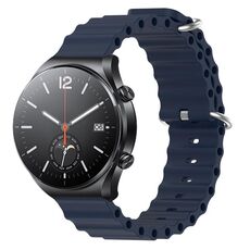 Per Xiaomi MI Watch S1 22mm Cinturino in silicone a tinta unita stile oceano (blu scuro)
