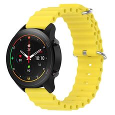 Per Xiaomi MI Watch S1 Pro 22mm Cinturino in silicone a tinta unita stile oceano (giallo)
