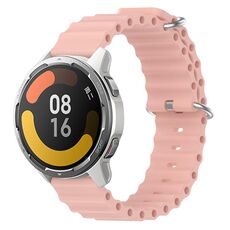 Per Xiaomi MI Watch Color 2 22mm Cinturino in silicone a tinta unita stile oceano (rosa)