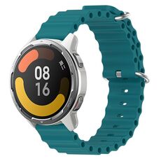 Per Xiaomi MI Watch Color 2 22mm Cinturino in silicone a tinta unita stile oceano (verde)