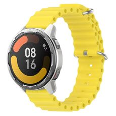 Per Xiaomi MI Watch Color 2 22mm Cinturino in silicone a tinta unita stile oceano (giallo)