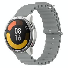 Per Xiaomi MI Watch Color 2 22mm Cinturino in silicone a tinta unita stile oceano (grigio)