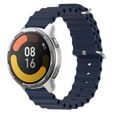 Per Xiaomi MI Watch Color 2 22mm Cinturino in silicone a tinta unita stile oceano (blu scuro)