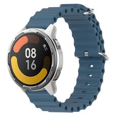 Per Xiaomi MI Watch Color 2 22mm Cinturino in silicone a tinta unita stile oceano (grigio roccia)