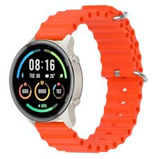 Per Xiaomi MI Watch Sport 22mm Cinturino in silicone a tinta unita stile oceano (arancione)
