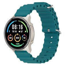 Per Xiaomi MI Watch Sport 22mm Cinturino in silicone a tinta unita stile oceano (verde)