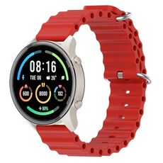 Per Xiaomi MI Watch Sport 22mm Cinturino in silicone a tinta unita stile oceano (rosso)