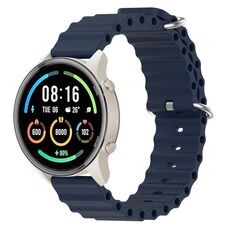 Per Xiaomi MI Watch Sport 22mm Cinturino in silicone a tinta unita stile oceano (blu scuro)