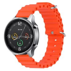 Per Xiaomi MI Watch Color 22mm Cinturino in silicone a tinta unita stile oceano (arancione)