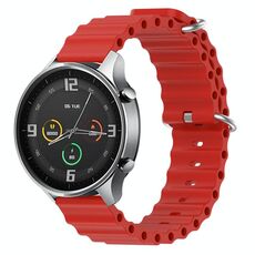 Per Xiaomi MI Watch Color 22mm Cinturino in silicone a tinta unita stile oceano (rosso)