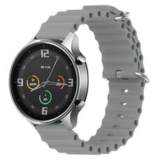 Per Xiaomi MI Watch Color 22mm Cinturino in silicone a tinta unita stile oceano (grigio)