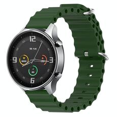 Per Xiaomi MI Watch Color 22mm Cinturino in silicone a tinta unita stile oceano (verde militare)