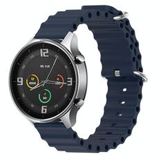 Per Xiaomi MI Watch Color 22mm Cinturino in silicone a tinta unita in silicone stile oceano (blu scuro)