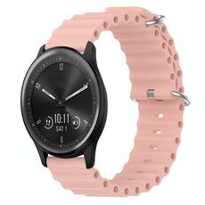 Per Garmin Vivomove Sport 20mm Cinturino in silicone a tinta unita stile oceano (rosa)