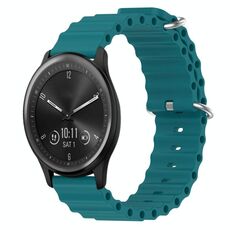 Per Garmin Vivomove Sport 20mm Cinturino in silicone a tinta unita stile oceano (verde)