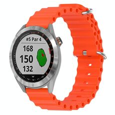 Per Garmin Approach S40 20mm Cinturino in silicone a tinta unita stile oceano (arancione)