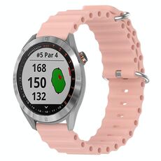 Per Garmin Approach S40 20mm Cinturino in silicone a tinta unita stile oceano (rosa)