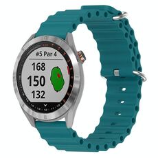 Per Garmin Approach S40 20mm Cinturino in silicone a tinta unita stile oceano (verde)