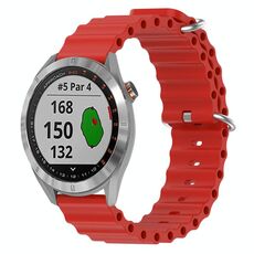 Per Garmin Approach S40 20mm Cinturino in silicone a tinta unita stile oceano (rosso)