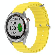 Per Garmin Approach S40 20mm Cinturino in silicone a tinta unita stile oceano (giallo)