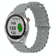 Per Garmin Approach S40 20mm Cinturino in silicone a tinta unita stile oceano (grigio)