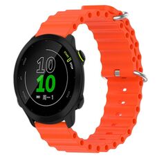 Per Garmin Forerunner 158 20mm Cinturino in silicone a tinta unita stile oceano (arancione)
