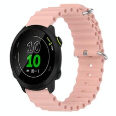 Per Garmin Forerunner 158 20mm Cinturino in silicone a tinta unita stile oceano (rosa)