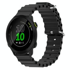 Per Garmin Forerunner 158 20mm Cinturino in silicone a tinta unita stile oceano (nero)