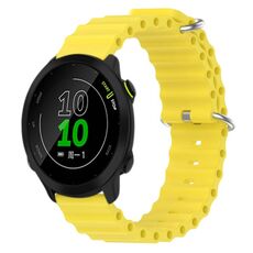 Per Garmin Forerunner 158 20mm Cinturino in silicone a tinta unita stile oceano (giallo)