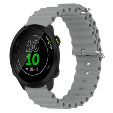 Per Garmin Forerunner 158 20mm Cinturino in silicone a tinta unita stile oceano (grigio)