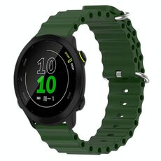 Per Garmin Forerunner 158 20mm Cinturino in silicone a tinta unita stile oceano (verde militare)