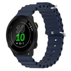 Per Garmin Forerunner 158 20mm Cinturino in silicone a tinta unita stile oceano (blu scuro)