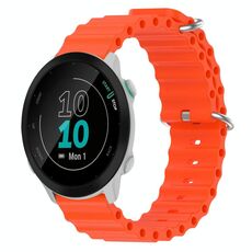 Per Garmin Forerunner 55 20mm Cinturino in silicone a tinta unita stile oceano (arancione)