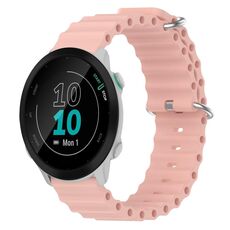 Per Garmin Forerunner 55 20mm Cinturino in silicone a tinta unita stile oceano (rosa)