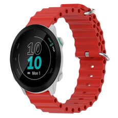 Per Garmin Forerunner 55 20mm Cinturino in silicone a tinta unita stile oceano (rosso)