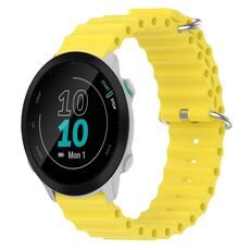 Per Garmin Forerunner 55 20mm Cinturino in silicone a tinta unita stile oceano (giallo)