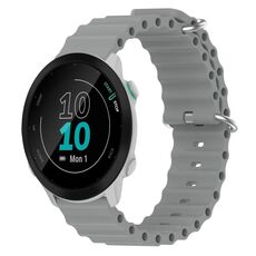 Per Garmin Forerunner 55 20mm Cinturino in silicone a tinta unita stile oceano (grigio)
