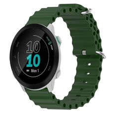 Per Garmin Forerunner 55 20mm Cinturino in silicone a tinta unita stile oceano (verde militare)