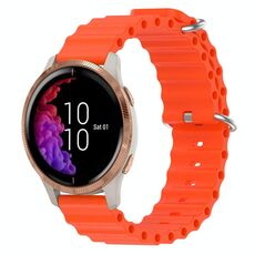 Per Garmin Venu 20mm Cinturino in silicone a tinta unita stile oceano (arancione)