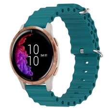 Per Garmin Venu 20mm Cinturino in silicone a tinta unita stile oceano (verde)