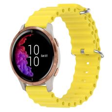 Per Garmin Venu 20mm Cinturino in silicone a tinta unita stile oceano (giallo)