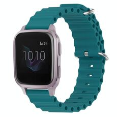 Per Garmin Venu SQ 20mm Cinturino in silicone a tinta unita stile oceano (verde)