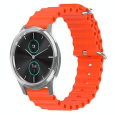 Per Garminmove Luxe 20mm Cinturino in silicone a tinta unita stile oceano (arancione)