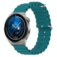 Per Huawei Watch GT3 Pro 43mm 20mm Cinturino in silicone a tinta unita stile oceano (verde)