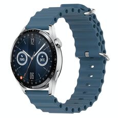 Per Huawei Watch GT3 42mm 20mm Cinturino in silicone a tinta unita stile oceano (grigio roccia)