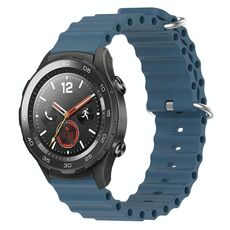 Per Huawei Watch 2 20mm Cinturino in silicone a tinta unita stile oceano (grigio roccia)