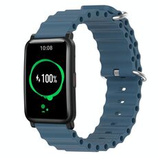 Cinturino per orologio For Honor Watch ES 20 mm in silicone a tinta unita stile oceano (grigio roccia)