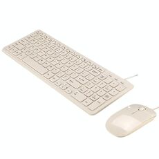 MLD-568 Set tastiera mouse da gioco per ufficio, lunghezza cavo: 1,25 m (bianco)