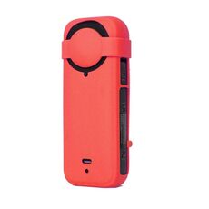 Per custodia protettiva in silicone Insta360 X4 con copriobiettivo (rosso)
